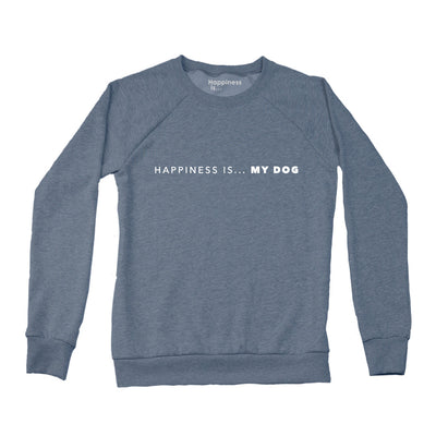 Women's My Dog Crew Sweatshirt, Heather Navy-0